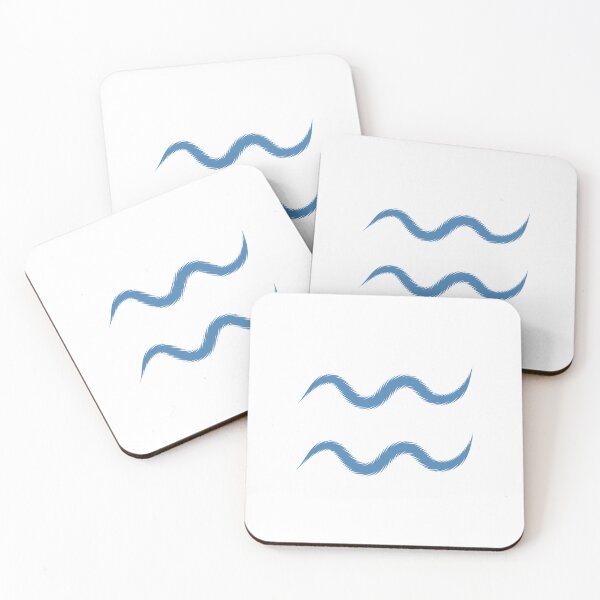 Item preview, Steel Blue Aquarius Zodiac Symbol Design designed and sold by pattern-archive.