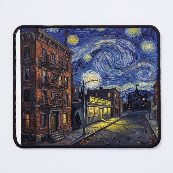 Item preview, Miles County Starry Night Horror Landscape designed and sold by Bad-Decisions-Designs.