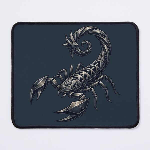 Item preview, Geometric Cyber Scorpion – Biomechanical Metal Tattoo Design designed and sold by chicworld2026.