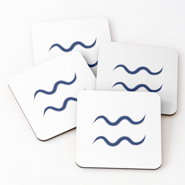 Item preview, Navy Blue Aquarius Zodiac Symbol Design designed and sold by pattern-archive.