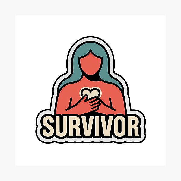 Item preview, Hopeful Survivor Heart Symbol designed and sold by NiftyWrx.