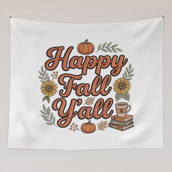 Item preview, Happy fall yall Funny Thanksgiving Pumpkin designed and sold by ArtDesignTp.