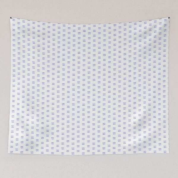 Item preview, Blue Aquarius Zodiac Symbol Design designed and sold by pattern-archive.