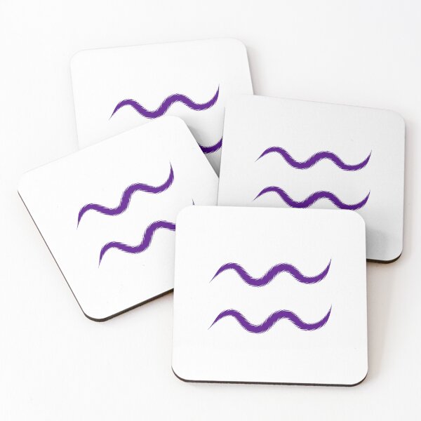 Item preview, Dark Purple Aquarius Zodiac Symbol Design designed and sold by pattern-archive.