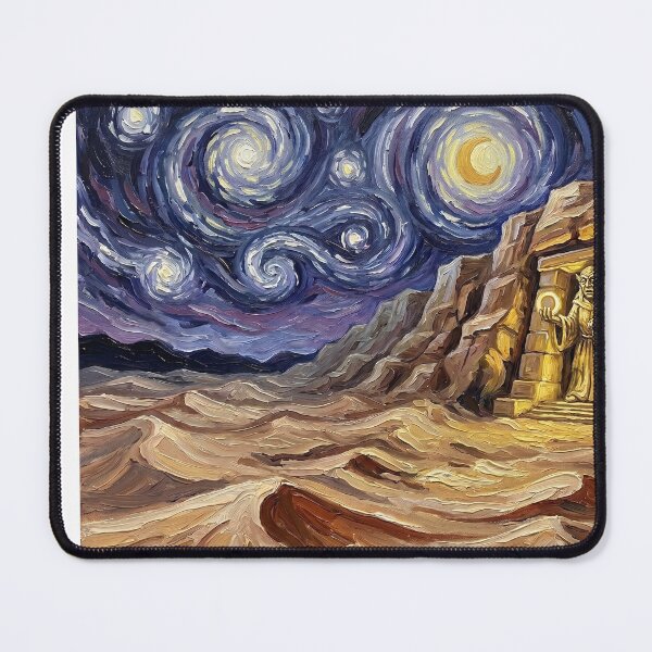 Item preview, Temple Of Yogurt Starry Night Comedy Landscape designed and sold by Bad-Decisions-Designs.