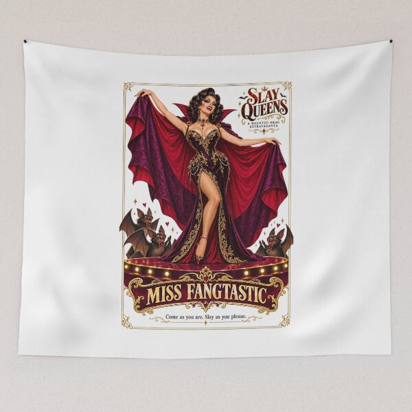 Item preview,  SLAY QUEENS — A Haunted Drag Extravaganza - ⭐ Miss Fangtastic ⭐ designed and sold by WheelieGdArt.