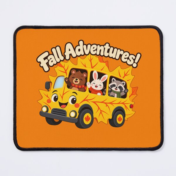 Item preview, Fall adventures with animal friends in a leaf bus designed and sold by Rue Design Company.