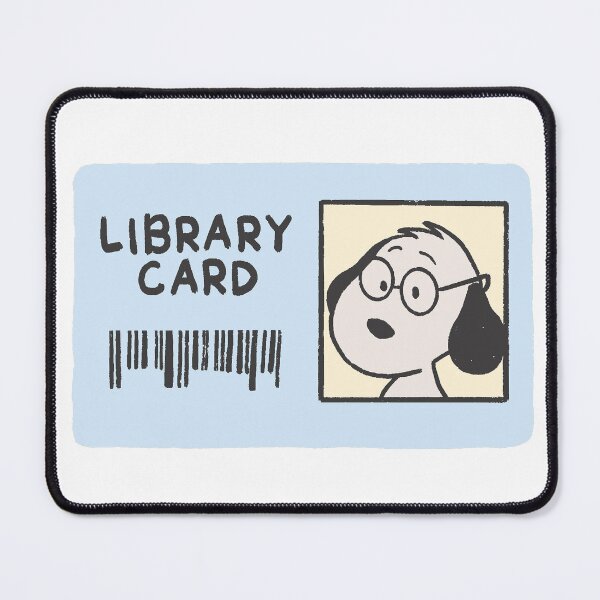 Item preview, snoopy library card designed and sold by liveawhimsylife.