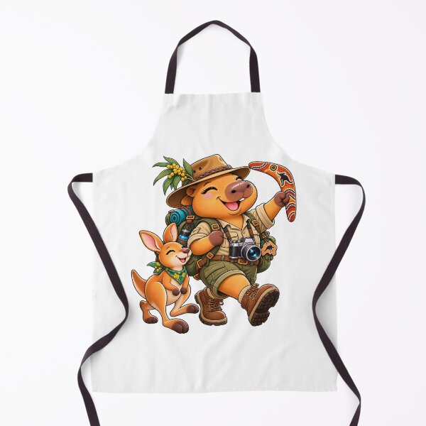 Item preview, Cute Australia Capybara – Outback Kangaroo Travel Adventure designed and sold by CapybaraTravels.