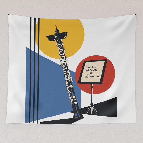Item preview, Funny Oboe Art Print, Oboist Gift, Oboe Print, Musician Humor Art, Music Teacher Gift, Orchestra Decor, Bauhaus Music Print designed and sold by Studio pod Burom.