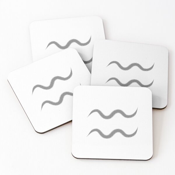 Item preview, Gray Aquarius Zodiac Symbol Design designed and sold by pattern-archive.