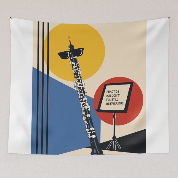 Item preview, Funny Oboe Art Print, Oboist Gift, Oboe Print, Musician Humor Art, Music Teacher Gift, Orchestra Decor, Bauhaus Music Print designed and sold by Studio pod Burom.