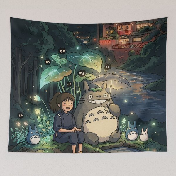 Item preview, A Night of Two Magics Spirited Away Meets Totoro designed and sold by katekrystal.