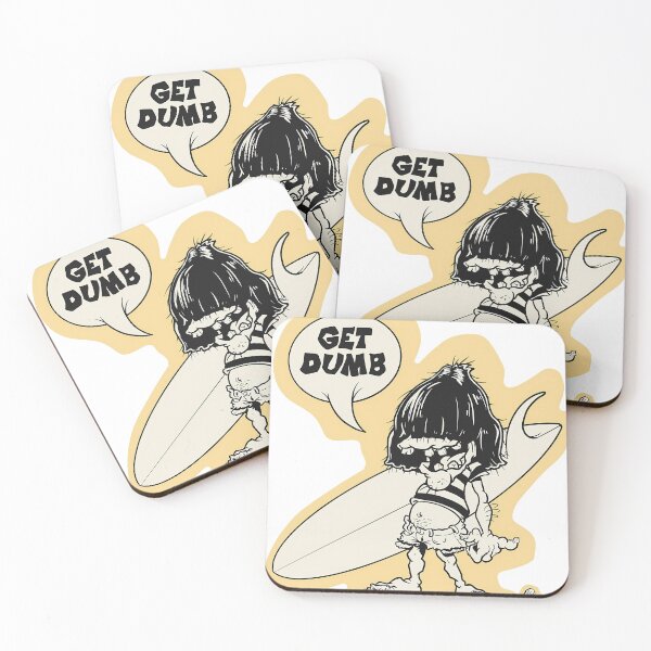 Item preview, Get Dumbs – Funny Retro Surfer Cartoon designed and sold by berolly.