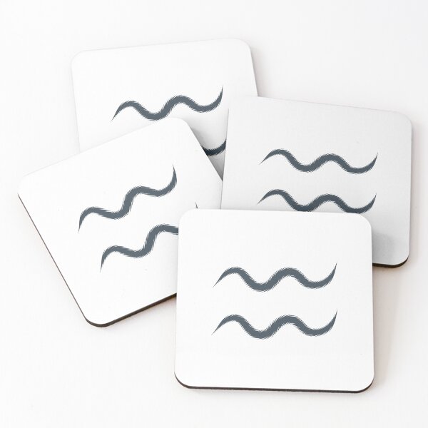 Item preview, Charcoal Aquarius Zodiac Symbol Design designed and sold by pattern-archive.