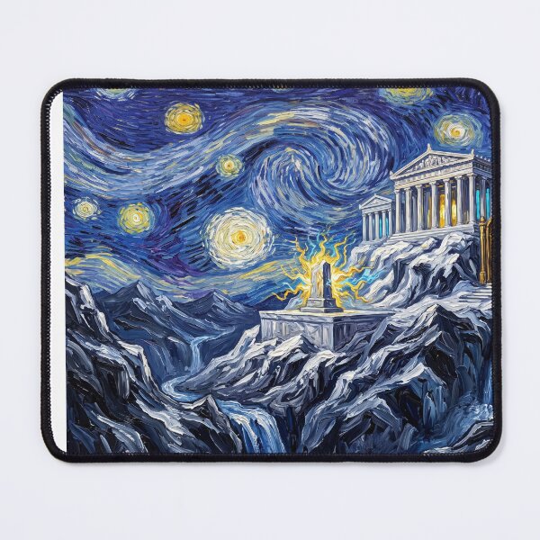 Item preview, Mount Olympus Starry Night Mythological Landscape designed and sold by Bad-Decisions-Designs.