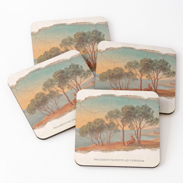 Item preview, Roman Pine Tree Fresco - Ancient Mediterranean Landscape Art designed and sold by codex antique.