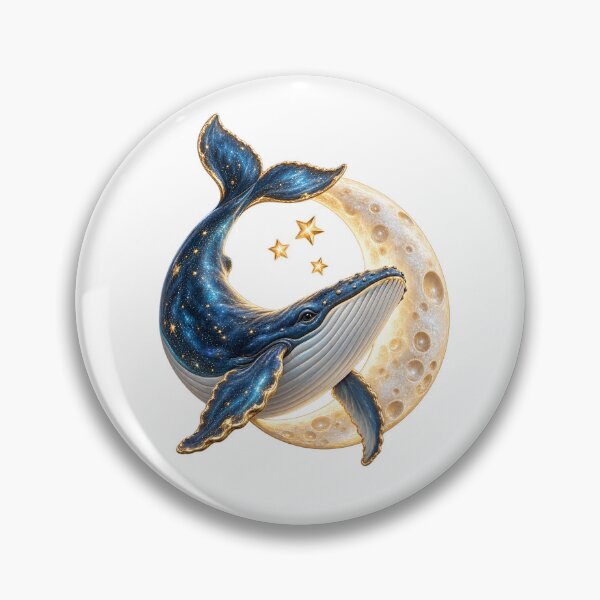 Item preview, Pocket Universe Whale and Crescent Moon designed and sold by TrendTribeTP.
