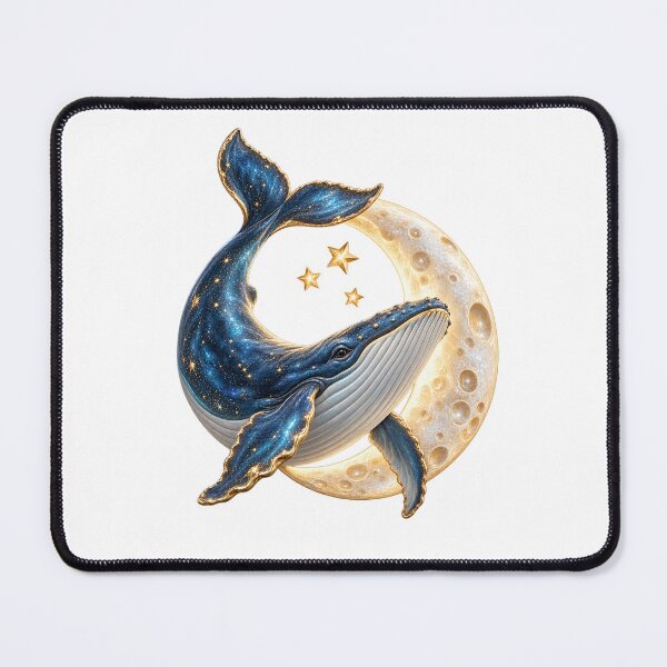 Item preview, Pocket Universe Whale and Crescent Moon designed and sold by TrendTribeTP.