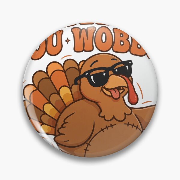 Item preview, Gobble Til You Wobble Funny Thanksgiving Turkey Sticker designed and sold by Gurrteg.