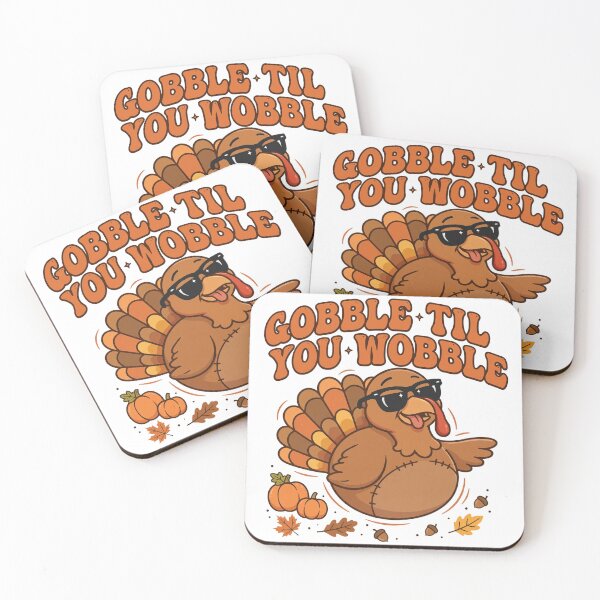 Item preview, Gobble Til You Wobble Funny Thanksgiving Turkey Sticker designed and sold by Gurrteg.