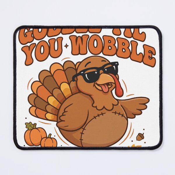 Item preview, Gobble Til You Wobble Funny Thanksgiving Turkey Sticker designed and sold by Gurrteg.