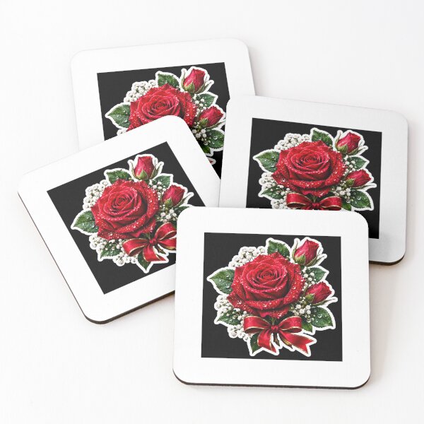 Item preview, Elegant Red Rose Bloom – Romantic Floral Sticker designed and sold by Smart Bazaar .