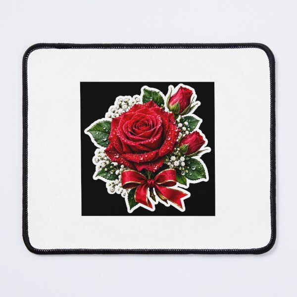 Item preview, Elegant Red Rose Bloom – Romantic Floral Sticker designed and sold by Smart Bazaar .