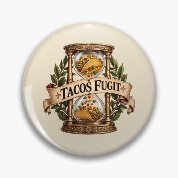 Item preview, Tacos Fugit – Funny Tempus Fugit Latin Taco Pun designed and sold by MetaModel Editions.