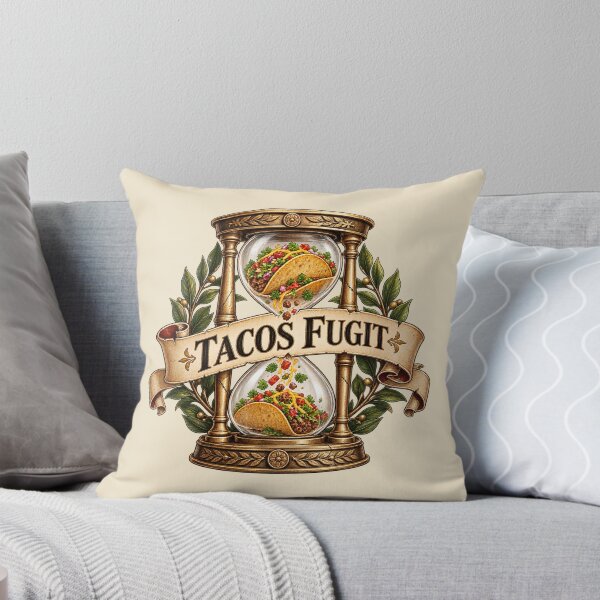 Item preview, Tacos Fugit – Funny Tempus Fugit Latin Taco Pun designed and sold by MetaModel Editions.