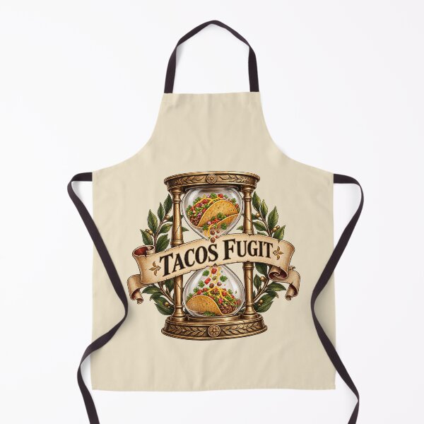 Item preview, Tacos Fugit – Funny Tempus Fugit Latin Taco Pun designed and sold by MetaModel Editions.