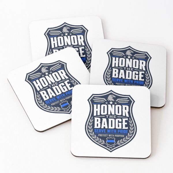 Item preview, Police Honor the Badge Serve With Pride Motivational Slogan gift for Police Officer designed and sold by LD ART.