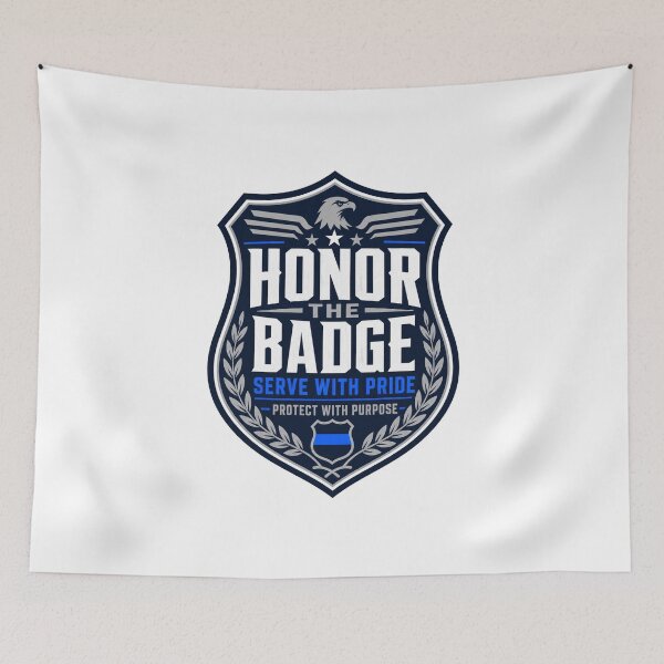 Item preview, Police Honor the Badge Serve With Pride Motivational Slogan gift for Police Officer designed and sold by LD ART.