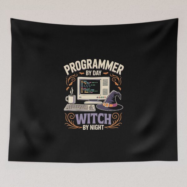 Item preview, PROGRAMMER BY DAY WITCH BY NIGHT designed and sold by jkrphoto.