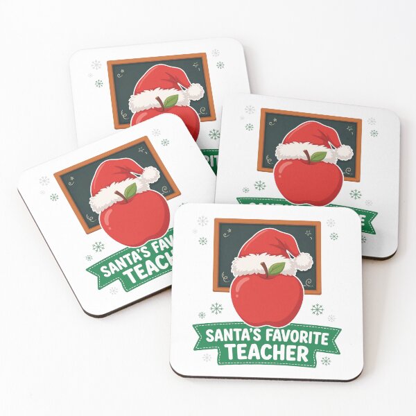 Item preview, Santa's Favorite Teacher Christmas Gift Sticker designed and sold by Gurrteg.