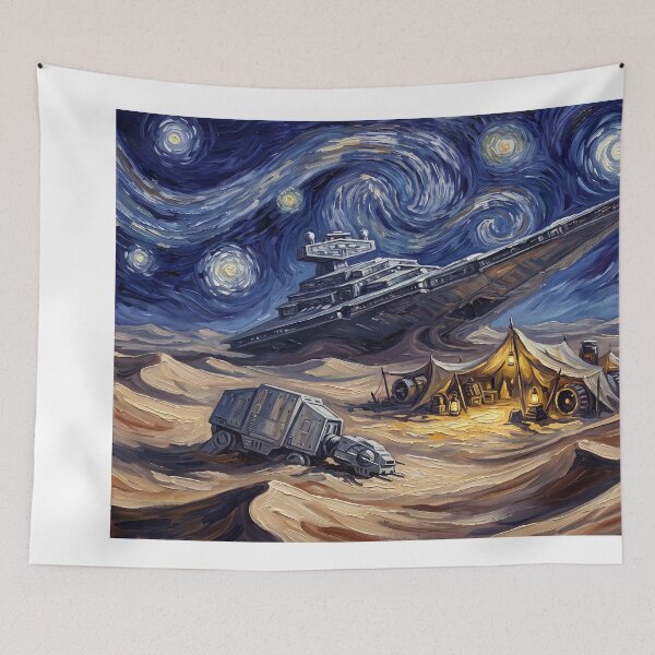 Item preview, Jakku Starry Night Sci-Fi Landscape designed and sold by Bad-Decisions-Designs.