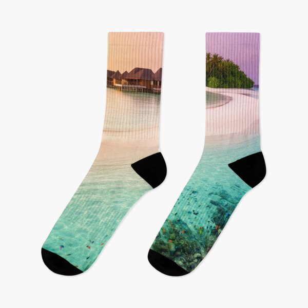 Item preview, Sunset Over the Lagoon - Overwater Villa Escape designed and sold by nhk999.