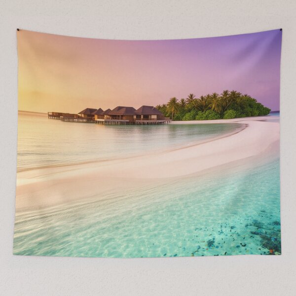Item preview, Sunset Over the Lagoon - Overwater Villa Escape designed and sold by nhk999.