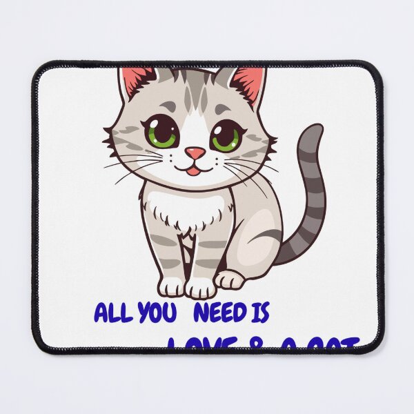 Item preview, All You Need is Love and a Cat - Cute Cat Lover Design designed and sold by walbayzon.