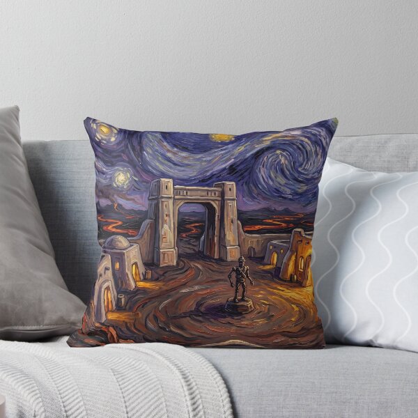 Item preview, Nevarro Starry Night Sci-Fi Landscape designed and sold by Bad-Decisions-Designs.