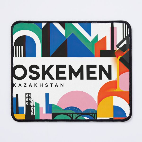 Item preview, Colorful geometric poster featuring the word OSKEMEN, abstract designed and sold by ckybe.