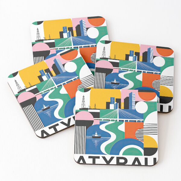 Item preview, Colorful geometric vector poster featuring the word ATYRAU, designed and sold by ckybe.