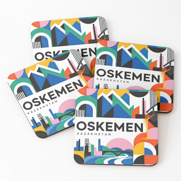 Item preview, Colorful geometric poster featuring the word OSKEMEN, abstract designed and sold by ckybe.