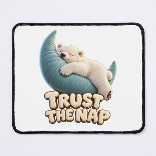 Item preview, Trust the Nap Polar Bear Pillow designed and sold by TrendTribeTP.