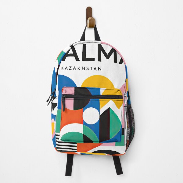 Item preview, Colorful geometric poster featuring the word ALMATY, abstract designed and sold by ckybe.