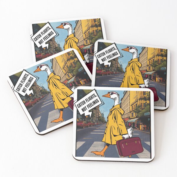 Item preview, Catch Flights Not Feelings Funny Goose Traveling Pop Art designed and sold by aysenism.