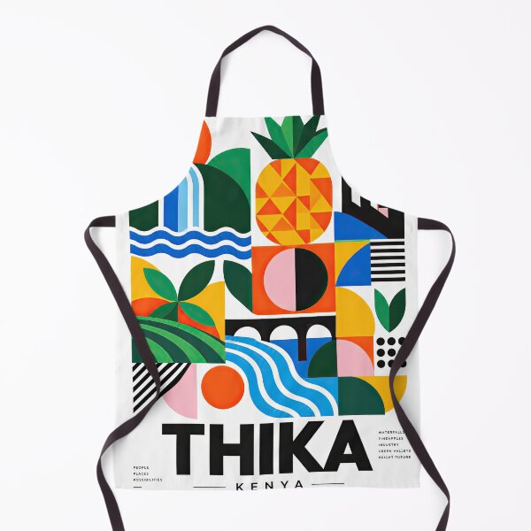 Item preview, Colorful geometric poster featuring waterfalls, tropical plants, designed and sold by ckybe.