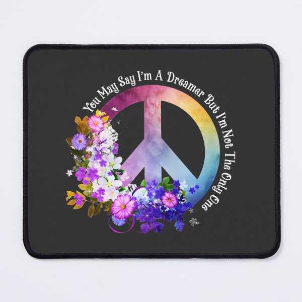 Item preview, Inspirational Quote 'You May Say I'm a Dreamer' with Beautiful Flower Design designed and sold by DylanB15.