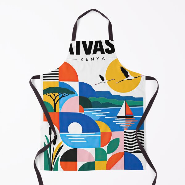 Item preview, Colorful geometric travel poster depicting Naivasha, Kenya with designed and sold by ckybe.