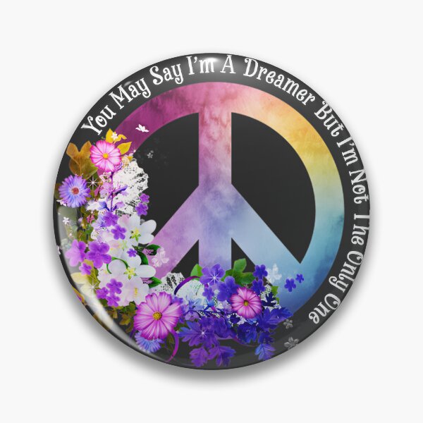 Item preview, Inspirational Quote 'You May Say I'm a Dreamer' with Beautiful Flower Design designed and sold by DylanB15.